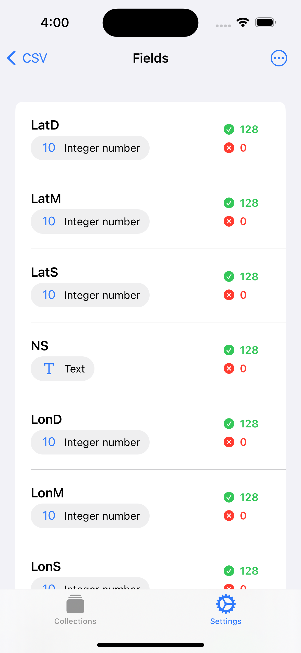 Import CSV