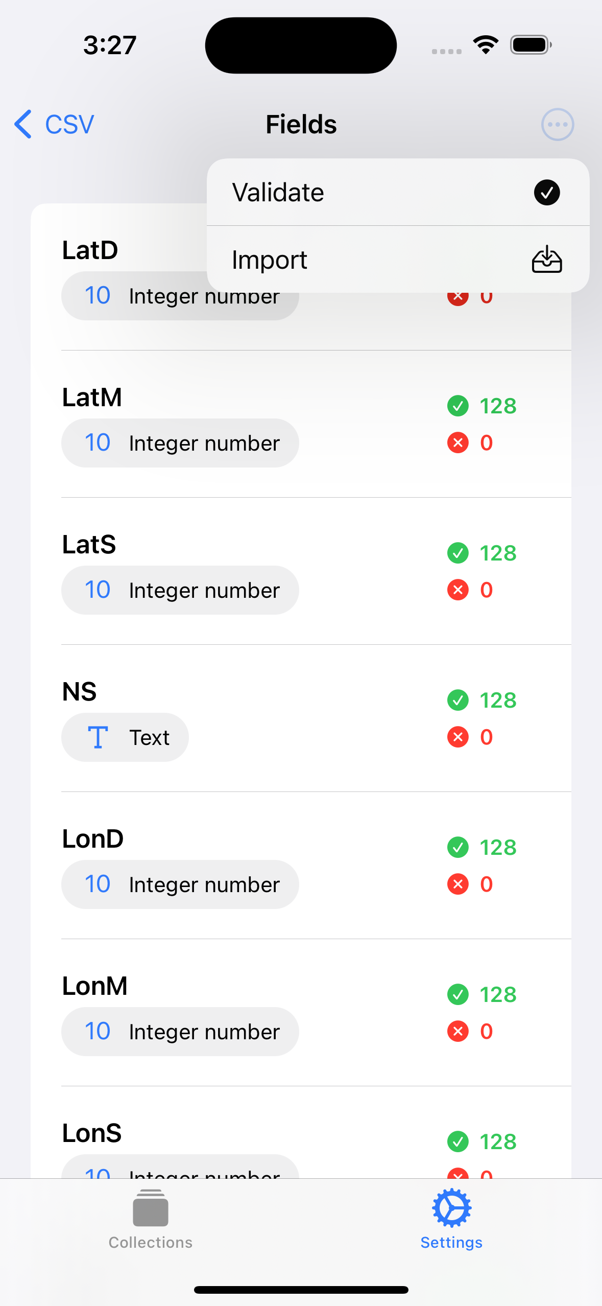 Import CSV